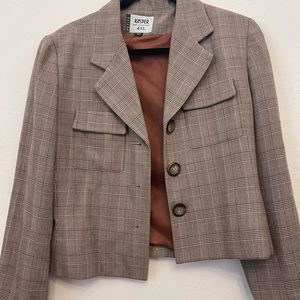 Vintage cropped plaid blazer sz 10P